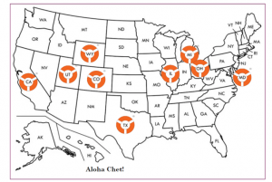 Map of LifeRing In-person recovery meetings