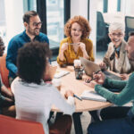 meeting at a table